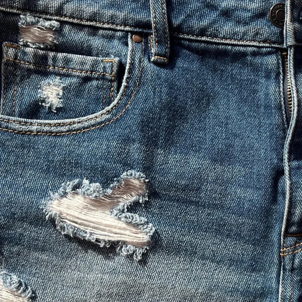 Pacsun Los Angeles High Rise Festival Denim Jean Shorts SIZE 28 distressed - Picture 2 of 6